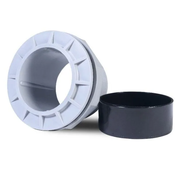 Threaded 75 mm tank fitting with rubber seal for water and chemical tanks