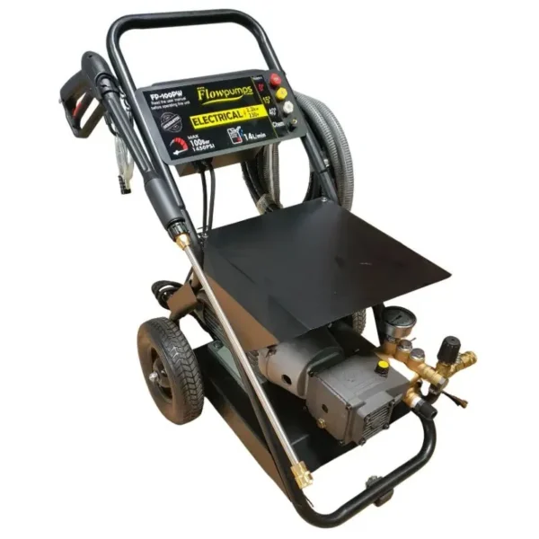 2.2 kW single-phase trolley pressure washer, 100 bar, front view