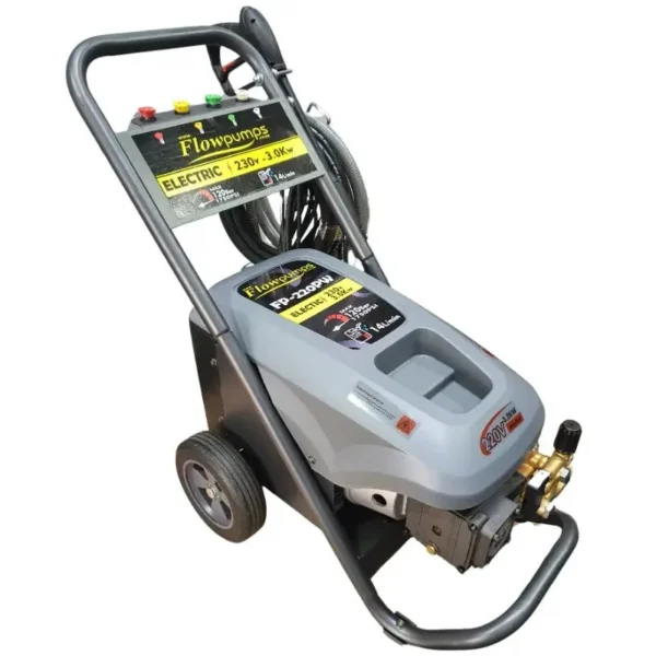 3 kW 220 V trolley pressure washer, 120 bar, front view