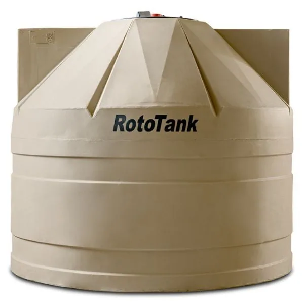 1750 L underground water tank, 1430 mm diameter x 1300 mm high, LLDPE with 450 mm lid