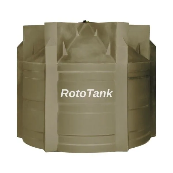 6000 L underground water tank, 2120 mm diameter x 1885 mm high, LLDPE with 450 mm lid