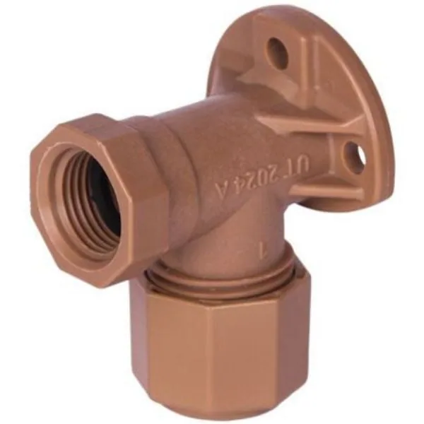 Unitwist Elbow Wall Plate 22 mm x 3/4 inch PPR plumbing fitting, code UT2024B